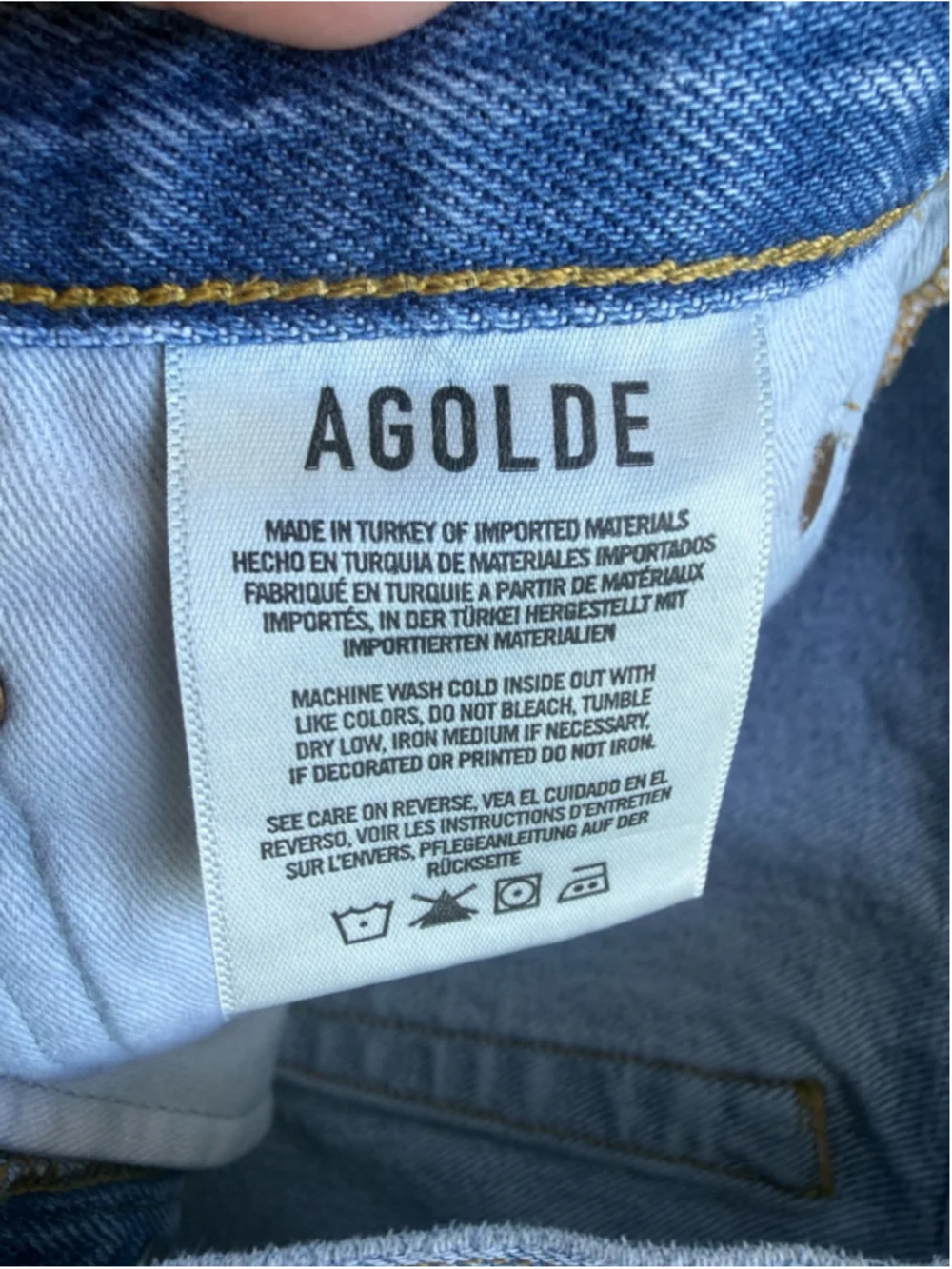 AGOLDE Parker Denim Cutoff Shorts Size 27 Distressed Frayed Hem 100% Cotton